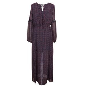 NWT Romeo & Juliet Couture Maxi Dress M Burgundy Floral Boho Cottagecore
